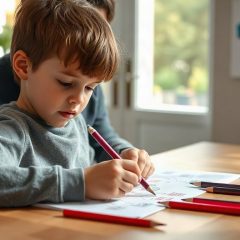 Carte mentale du passé simple dessinée par un enfant